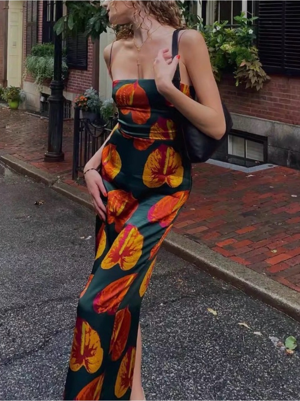 REFORMATION FRANKIE SILK DRESS